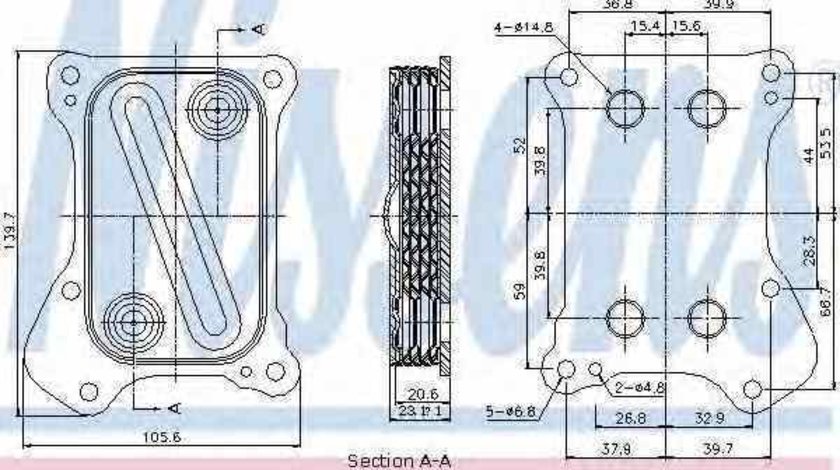 Radiator ulei ulei motor FIAT PUNTO / GRANDE PUNTO 199 NISSENS 90700