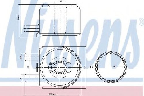 Radiator ulei, ulei motor FIAT SCUDO combinato (220P) (1996 - 2006) NISSENS 90603 piesa NOUA
