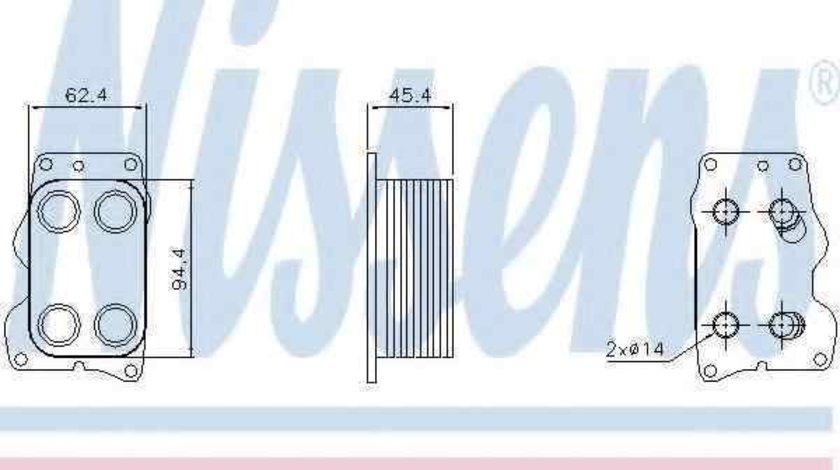 Radiator ulei, ulei motor FORD FOCUS III Turnier NISSENS 90740