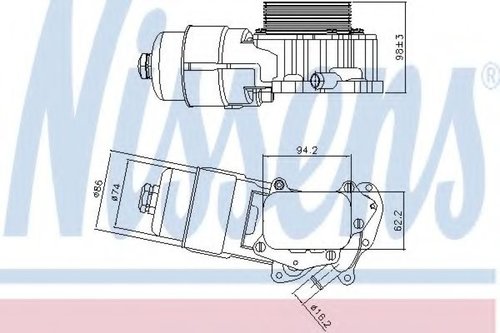 Radiator ulei, ulei motor FORD FUSION (JU) (2002 - 2012) NISSENS 90703 piesa NOUA