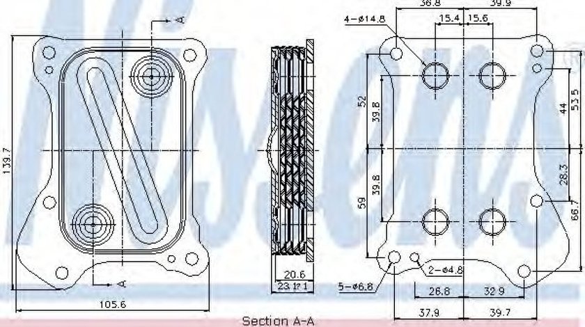 Radiator ulei, ulei motor FORD KA (RU8) (2008 - 2016) NISSENS 90700 piesa NOUA