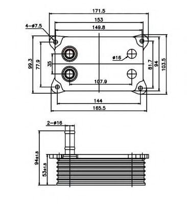 Radiator ulei, ulei motor FORD MONDEO III Limuzina (B4Y) (2000 - 2007) NRF 31071 piesa NOUA