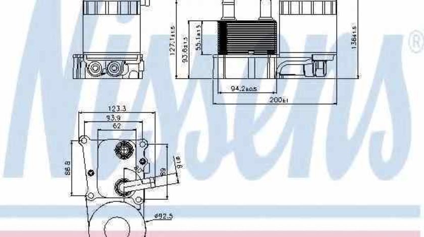 Radiator ulei ulei motor FORD TOURNEO CONNECT NISSENS 90696