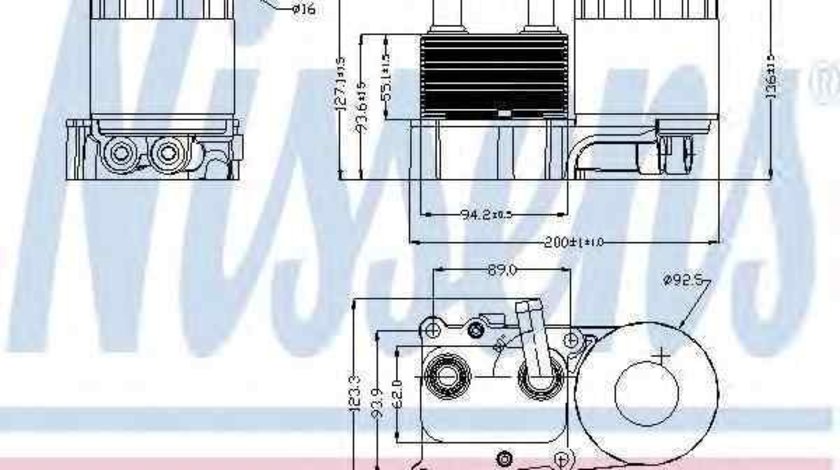 Radiator ulei, ulei motor FORD TOURNEO CONNECT NISSENS 90706