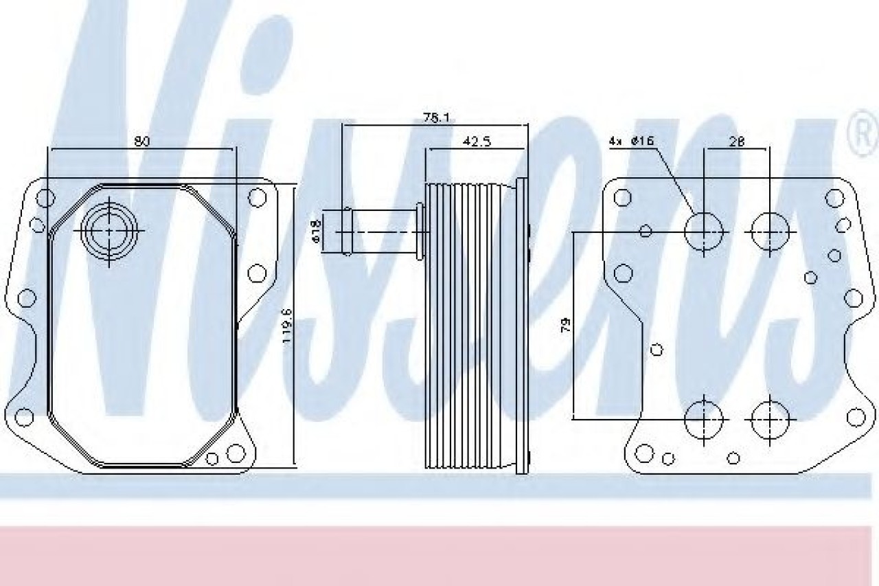 Radiator ulei, ulei motor FORD TRANSIT bus (2006 - 2014) NISSENS 90723 piesa NOUA