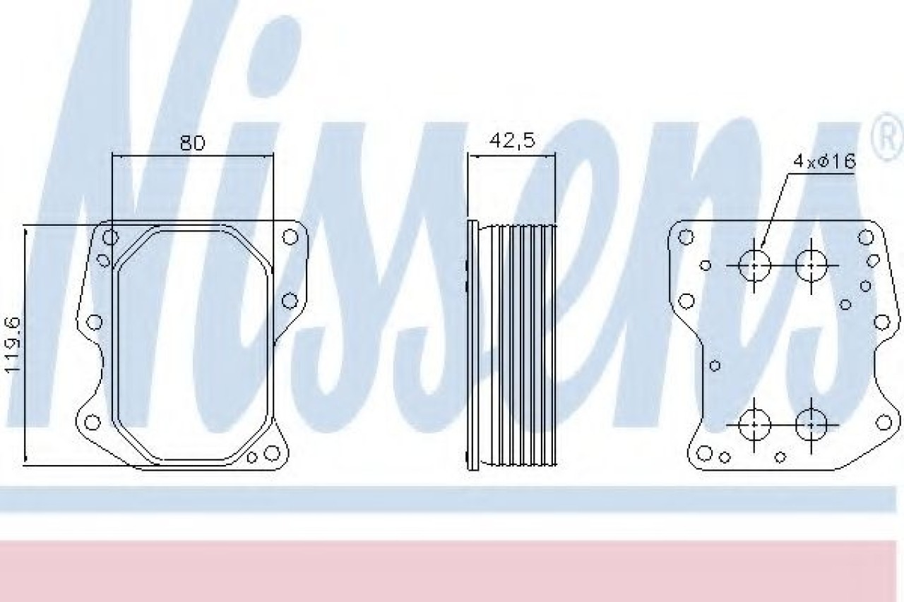 Radiator ulei, ulei motor FORD TRANSIT bus (2006 - 2014) NISSENS 90752 piesa NOUA