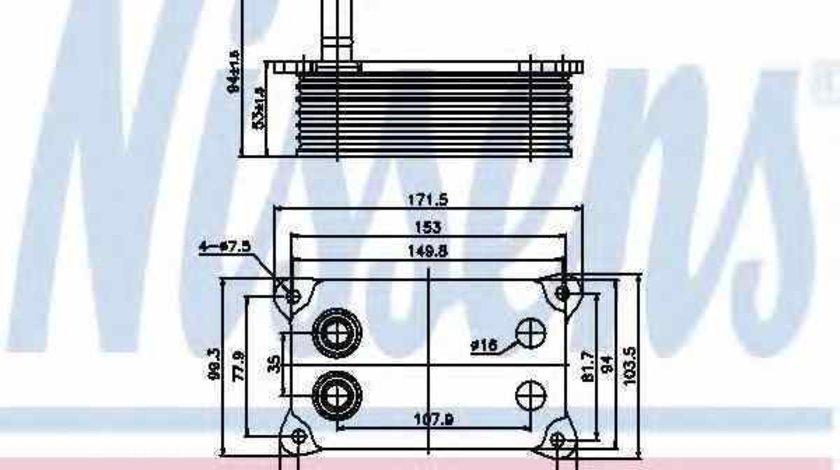Radiator ulei ulei motor FORD TRANSIT bus FD FB FS FZ FC Producator NISSENS 90683