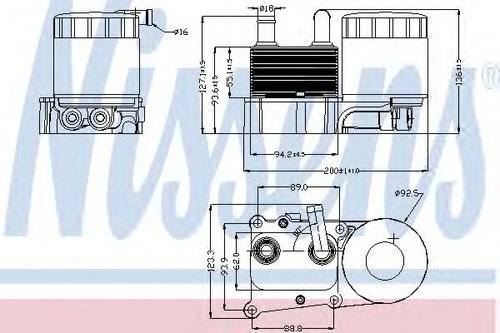 Radiator ulei, ulei motor FORD TRANSIT CONNECT (P65, P70, P80) (2002 - 2016) NISSENS 90706 piesa NOU...