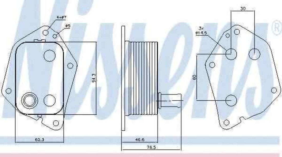 Radiator ulei, ulei motor HYUNDAI i30 cupe NISSENS 90721