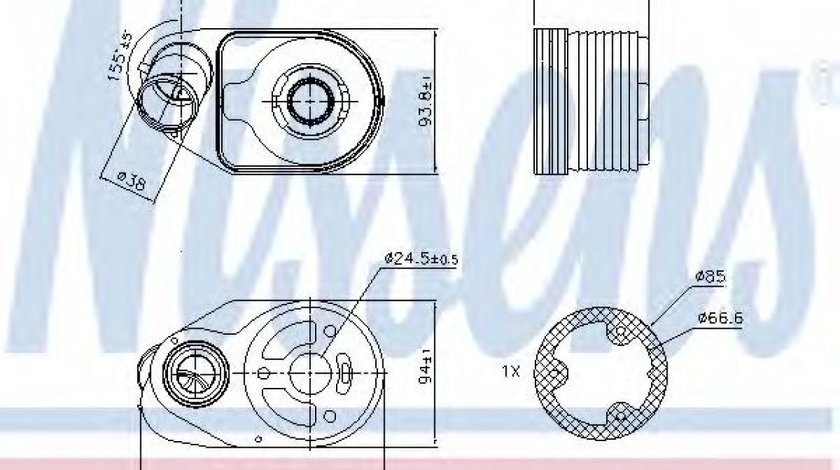 Radiator ulei, ulei motor IVECO DAILY V platou / sasiu (2011 - 2014) NISSENS 90796 piesa NOUA