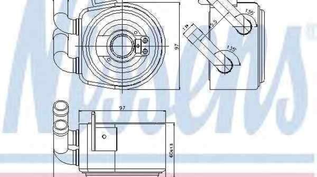 Radiator ulei, ulei motor JAGUAR S-TYPE (CCX) NISSENS 90695