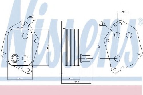 Radiator ulei, ulei motor KIA CEED SW (ED) (2007 - 2012) NISSENS 90721 piesa NOUA