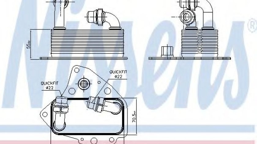 Radiator ulei, ulei motor LANCIA DELTA III (844) (2008 - 2014) NISSENS 90803 piesa NOUA