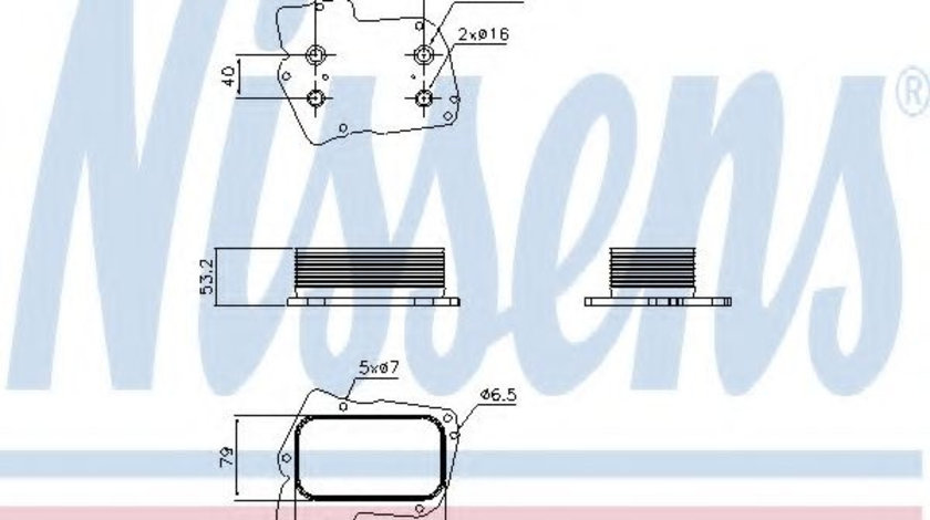 Radiator ulei, ulei motor LANCIA VOYAGER microbus (RT) (2011 - 2016) NISSENS 90811 piesa NOUA