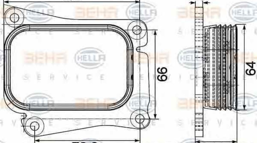 Radiator ulei ulei motor MERCEDES-BENZ BBDC E-CLASS W212 HELLA 8MO 376 756-731