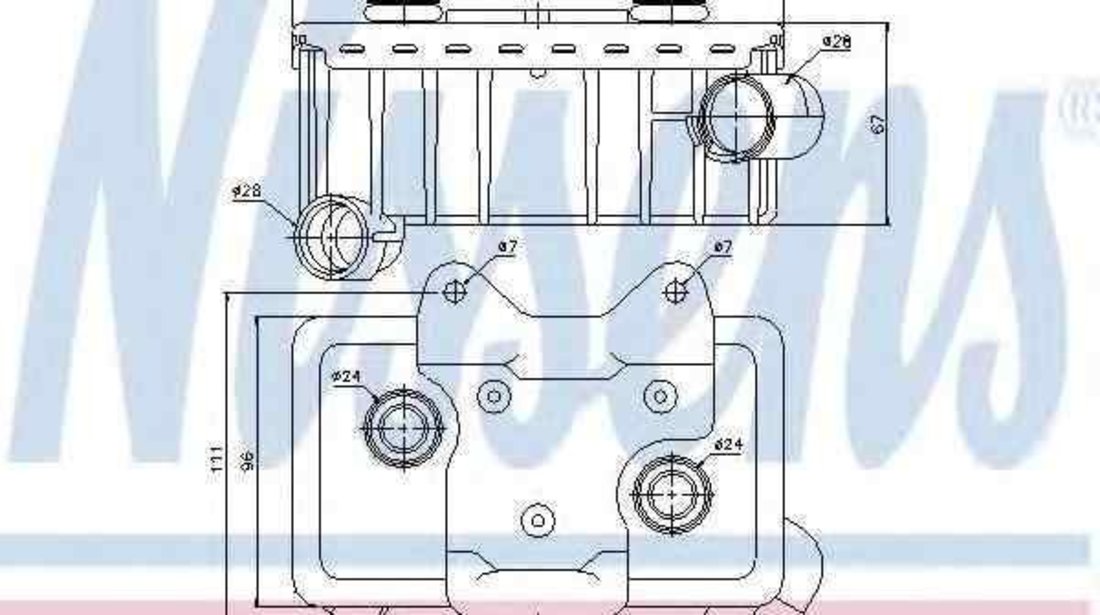 Radiator ulei, ulei motor MERCEDES-BENZ C-CLASS (W202) NISSENS 90582