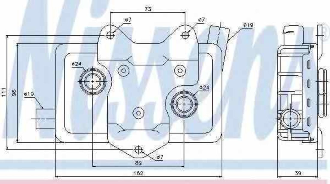 Radiator ulei ulei motor MERCEDES-BENZ SPRINTER 2-t caroserie 901 902 NISSENS 90618