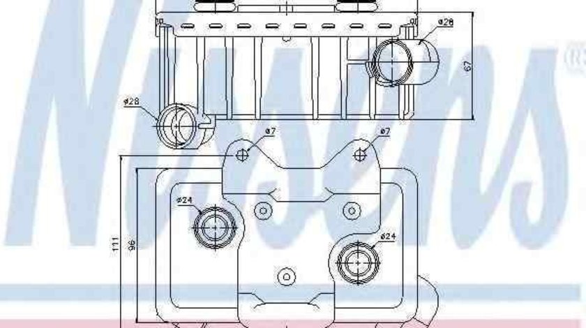 Radiator ulei, ulei motor MERCEDES-BENZ VARIO cabina cu motor NISSENS 90582