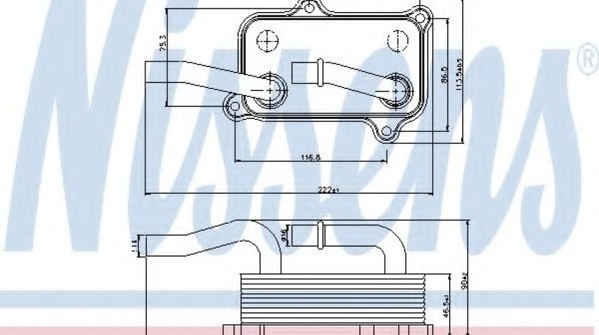 Radiator ulei, ulei motor MERCEDES C-CLASS Combi (S202) (1996 - 2001) NISSENS 90599 piesa NOUA