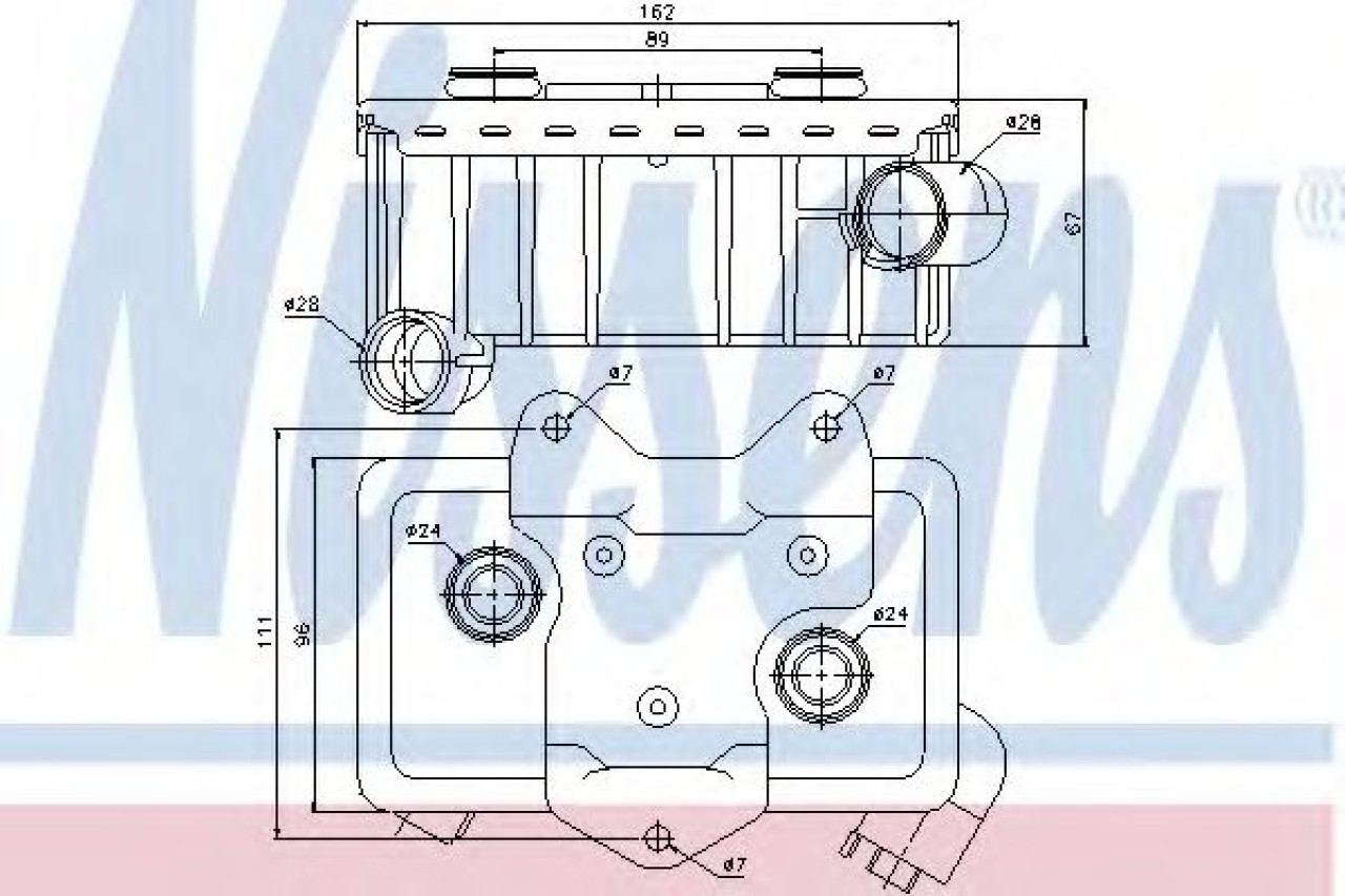 Radiator ulei, ulei motor MERCEDES C-CLASS Combi (S202) (1996 - 2001) NISSENS 90582 piesa NOUA