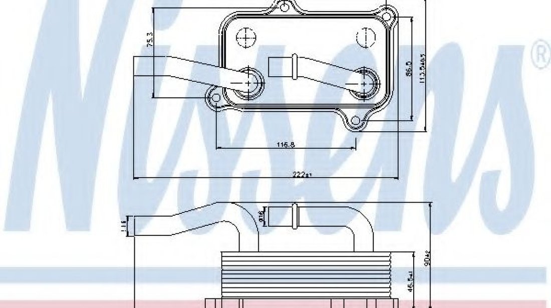 Radiator ulei, ulei motor MERCEDES C-CLASS (W202) (1993 - 2000) NISSENS 90599 piesa NOUA