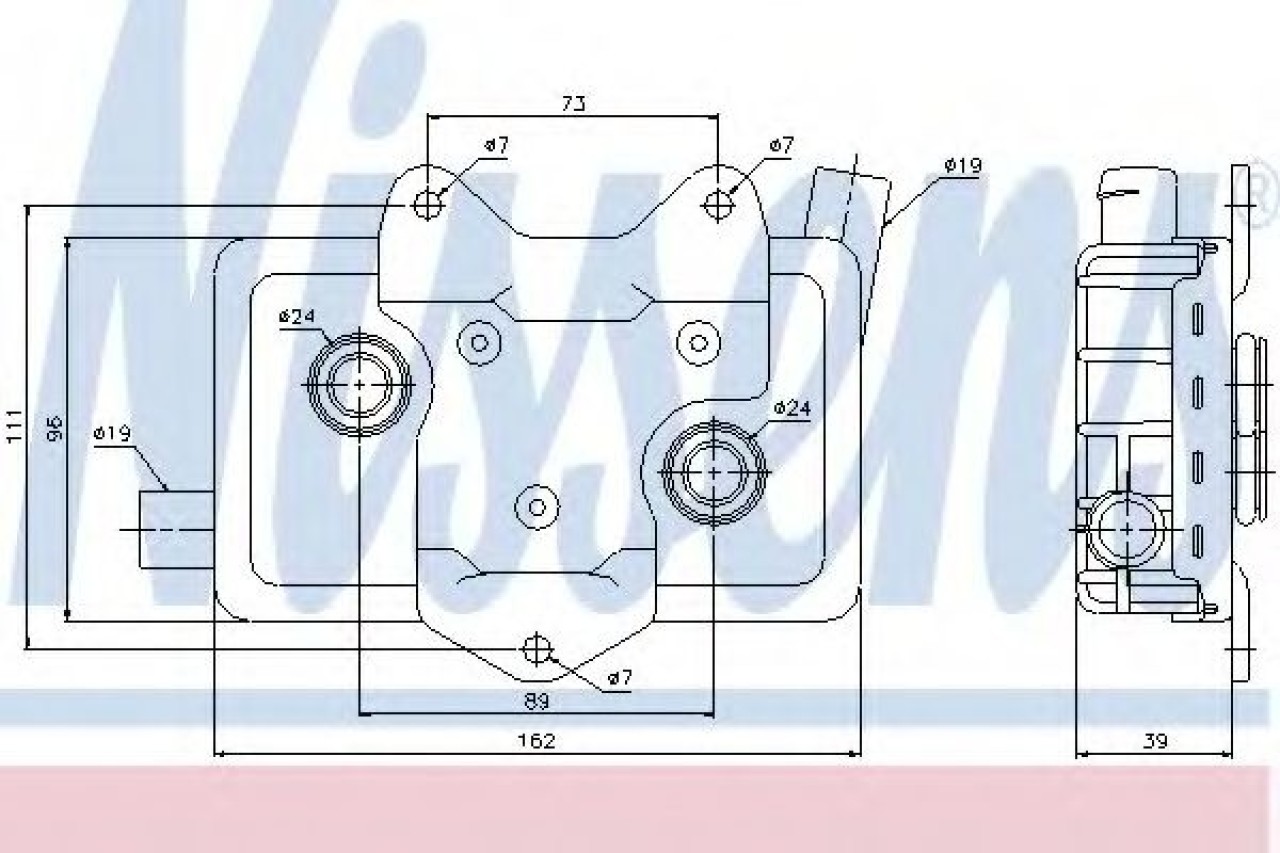 Radiator ulei, ulei motor MERCEDES SPRINTER 2-t bus (901, 902) (1995 - 2006) NISSENS 90618 piesa NOUA