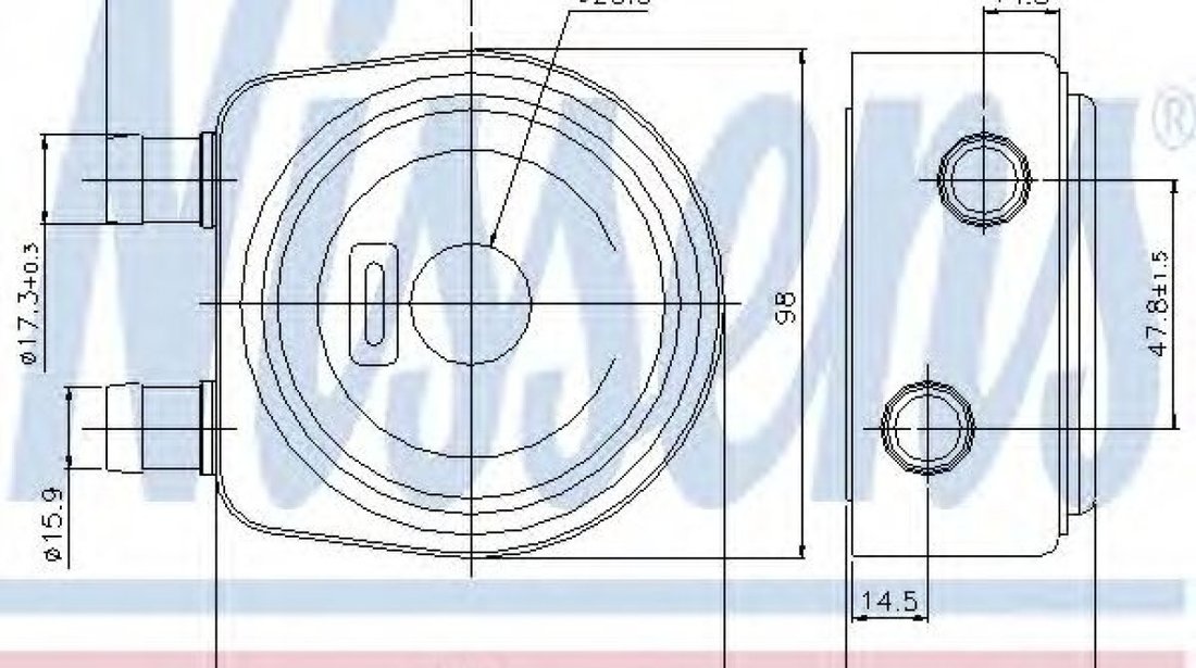 Radiator ulei, ulei motor MITSUBISHI CARISMA (DA) (1995 - 2006) NISSENS 90697 piesa NOUA