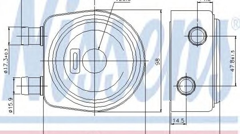 Radiator ulei, ulei motor NISSAN PRIMERA (P12) (2002 - 2016) NISSENS 90697 piesa NOUA