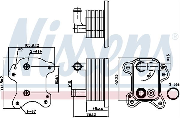 Radiator Ulei, Ulei Motor Nissens Opel 90801