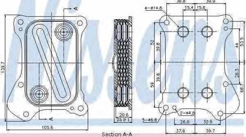 Radiator ulei ulei motor OPEL AGILA A H00 NISSENS 90700