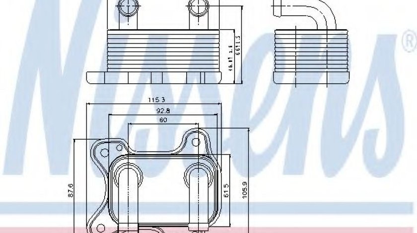 Radiator ulei, ulei motor OPEL ASTRA G Combi (F35) (1998 - 2009) NISSENS 90682 piesa NOUA