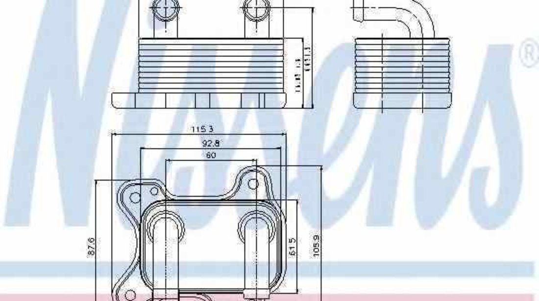 Radiator ulei ulei motor OPEL ASTRA G combi F35 NISSENS 90682