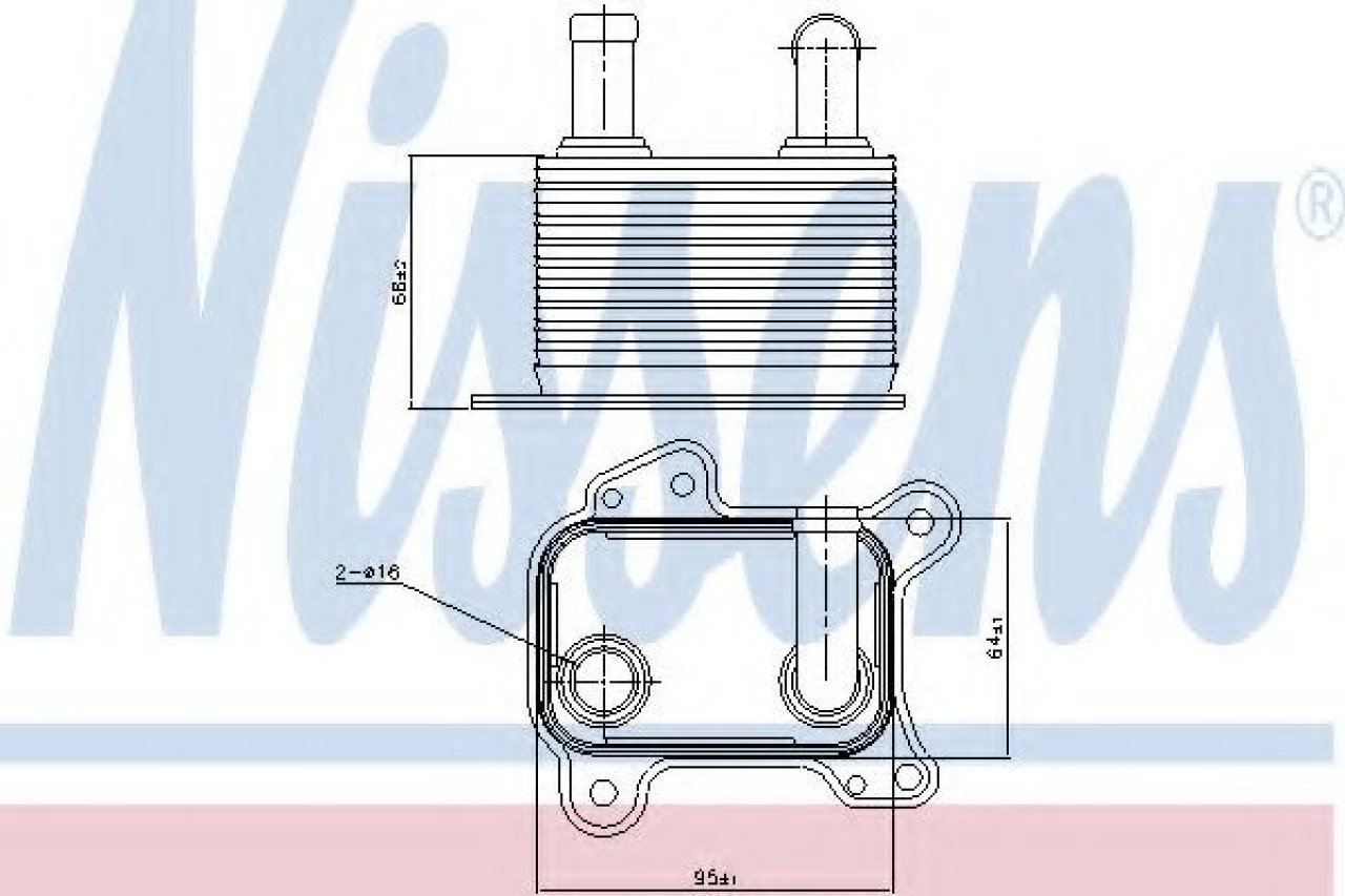 Radiator ulei, ulei motor OPEL COMBO Tour (2001 - 2016) NISSENS 90825 piesa NOUA