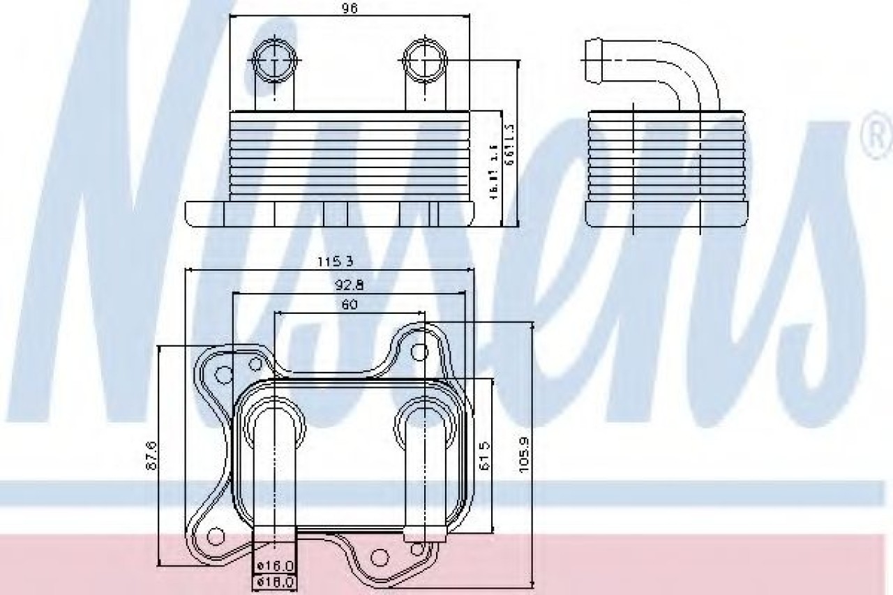 Radiator ulei, ulei motor OPEL COMBO Tour (2001 - 2016) NISSENS 90682 piesa NOUA