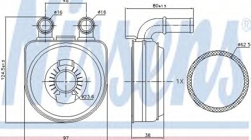 Radiator ulei, ulei motor PEUGEOT 306 Hatchback (7A, 7C, N3, N5) (1993 - 2003) NISSENS 90650 produs NOU