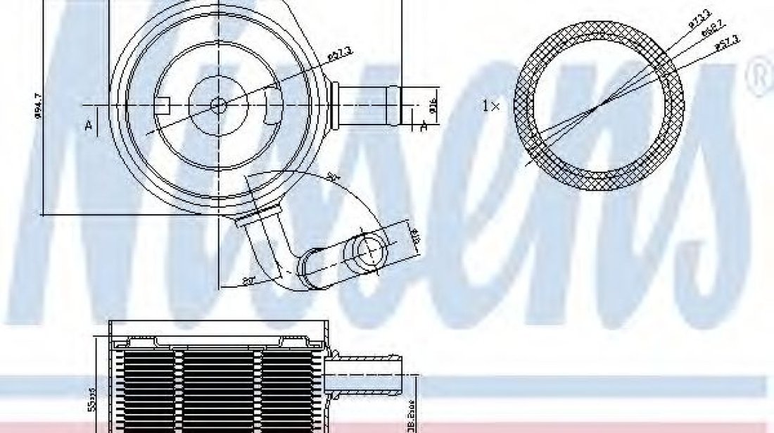 Radiator ulei, ulei motor RENAULT KANGOO Express (FC0/1) (1997 - 2007) NISSENS 90669 piesa NOUA