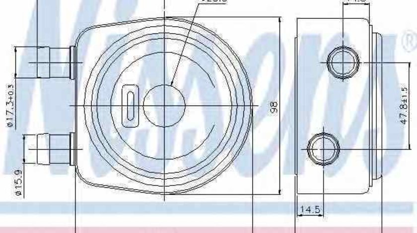 Radiator ulei ulei motor RENAULT MASTER II bus JD Producator NISSENS 90697