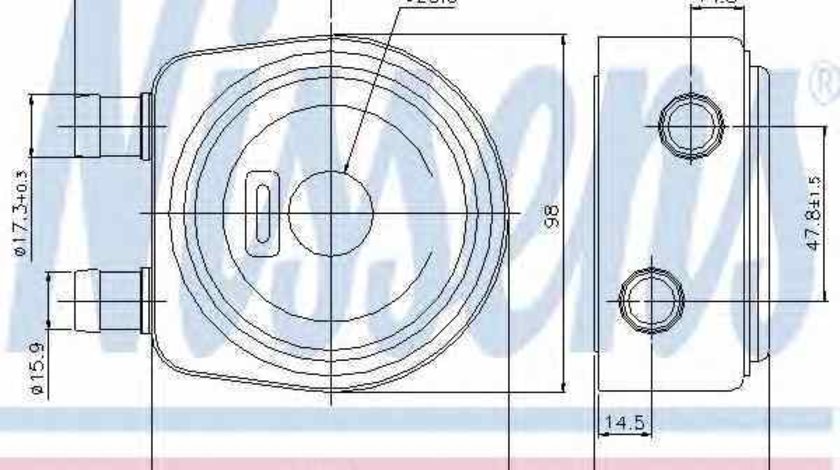 Radiator ulei ulei motor RENAULT MEGANE III hatchback BZ0 NISSENS 90697