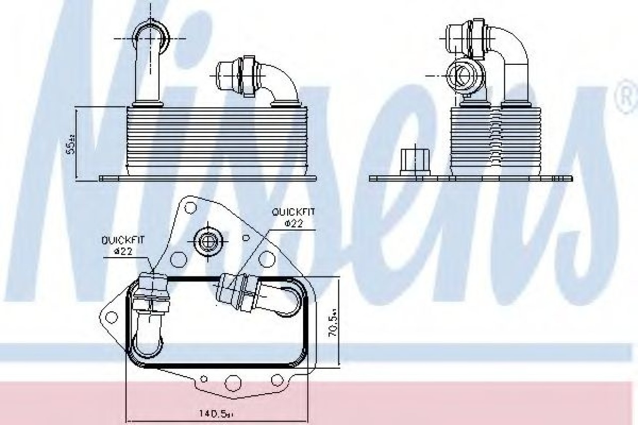 Radiator ulei, ulei motor SAAB 9-5 (YS3G) (2010 - 2012) NISSENS 90803 piesa NOUA