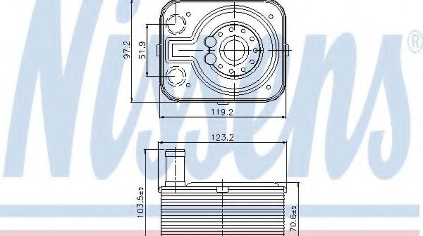 Radiator ulei, ulei motor SEAT ALTEA XL (5P5, 5P8) (2006 - 2016) NISSENS 90655 piesa NOUA