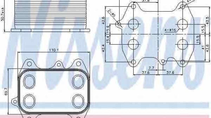 Radiator ulei ulei motor SEAT LEON 1P1 NISSENS 90681