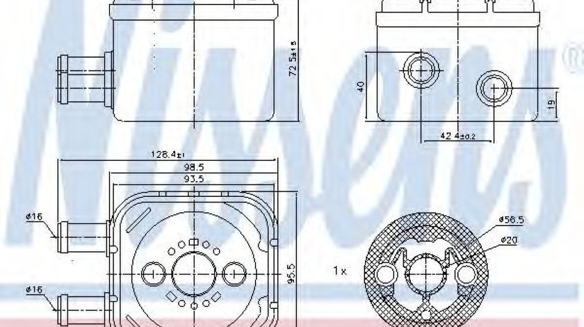 Radiator ulei, ulei motor SEAT TOLEDO I (1L) (1991 - 1999) NISSENS 90652 piesa NOUA