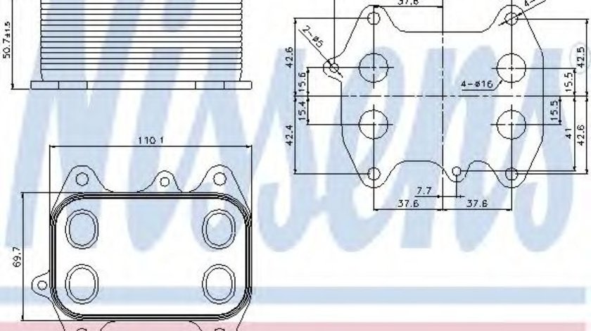 Radiator ulei, ulei motor SKODA OCTAVIA II (1Z3) (2004 - 2013) NISSENS 90681 piesa NOUA