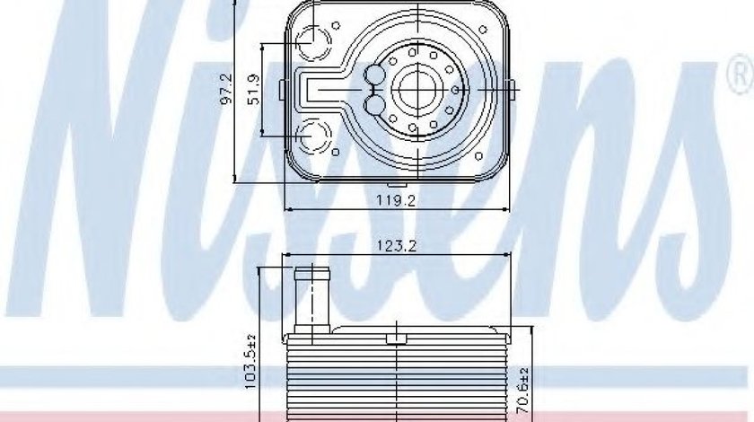 Radiator ulei, ulei motor SKODA OCTAVIA II Combi (1Z5) (2004 - 2013) NISSENS 90655 piesa NOUA