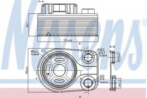 Radiator ulei, ulei motor SUZUKI JIMNY (FJ) (1998 - 2016) NISSENS 90705 piesa NOUA