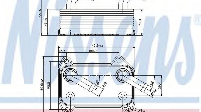 Radiator ulei, ulei motor VOLVO S40 I (VS) (1995 - 2004) NISSENS 90707 piesa NOUA