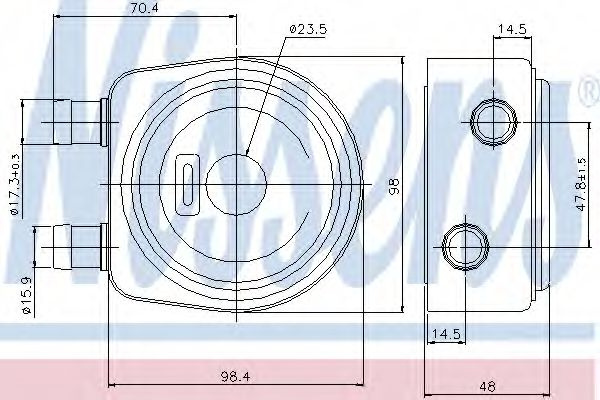 Radiator ulei, ulei motor VOLVO S40 I (VS) (1995 - 2004) NISSENS 90697 piesa NOUA