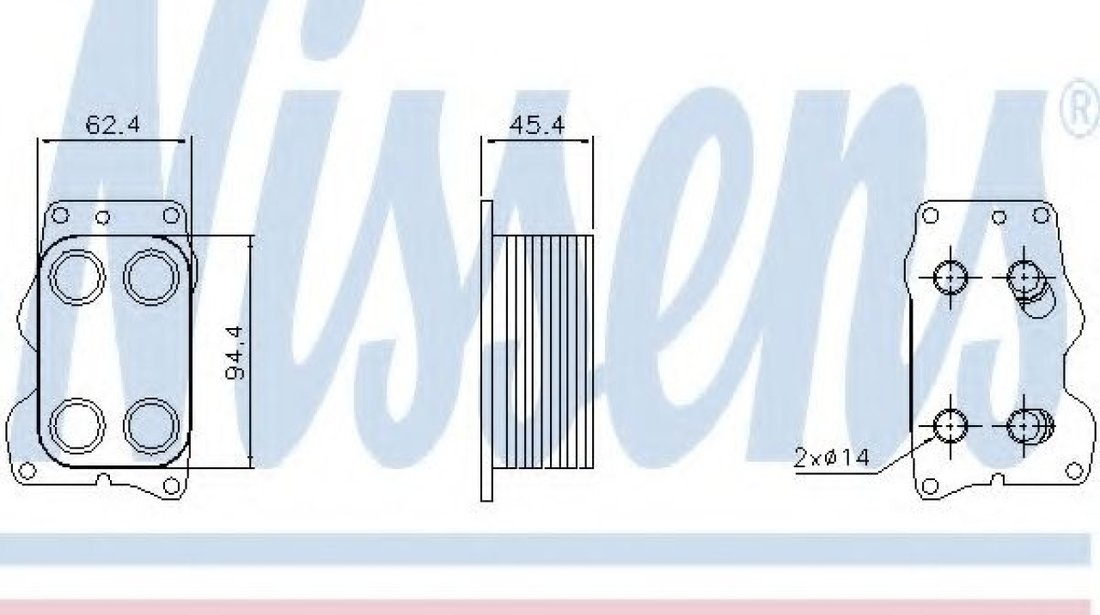 Radiator ulei, ulei motor VOLVO S40 II (MS) (2004 - 2016) NISSENS 90740 piesa NOUA