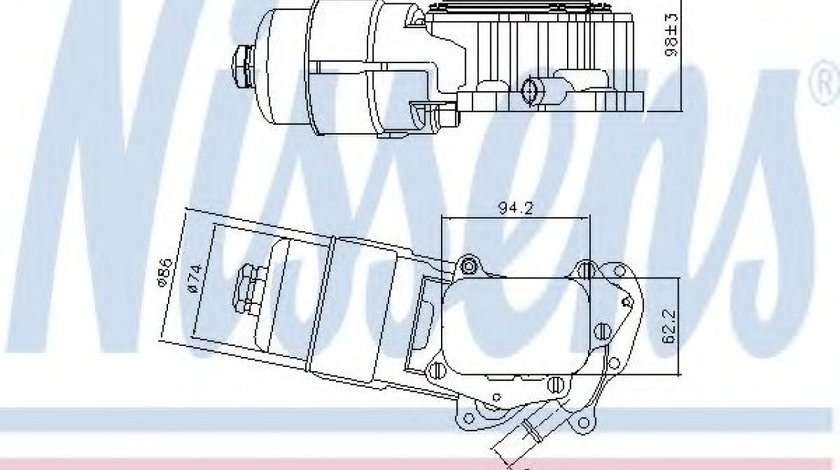 Radiator ulei, ulei motor VOLVO S80 II (AS) (2006 - 2016) NISSENS 90703 piesa NOUA