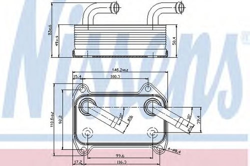 Radiator ulei, ulei motor VOLVO V40 Combi (VW) (1995 - 2004) NISSENS 90707 piesa NOUA